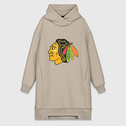 Женское худи-платье Chicago Blackhawks: Kane, цвет: миндальный