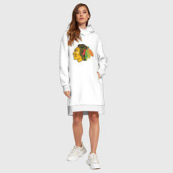 Женское худи-платье Chicago Blackhawks: Kane, цвет: белый — фото 2