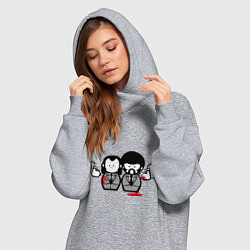 Женское худи-платье Криминальное Чтиво, цвет: меланж — фото 2