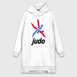 Женское худи-платье Judo Emblem, цвет: белый