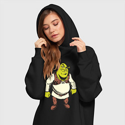 Женское худи-платье Shrek 3, цвет: черный — фото 2