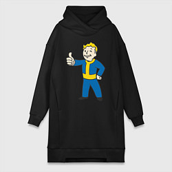 Женское худи-платье Fallout Boy, цвет: черный