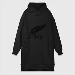 Женское худи-платье New Zeland: All blacks, цвет: черный