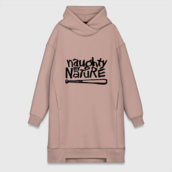 Женское худи-платье Naughty by nature, цвет: пыльно-розовый