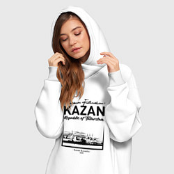 Женское худи-платье Kazan: Republic of Tatarstan, цвет: белый — фото 2