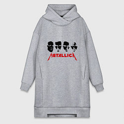 Женская толстовка-платье Metallica (Лица)