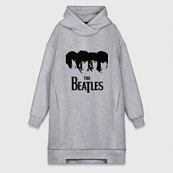 Женское худи-платье The Beatles: Faces, цвет: меланж