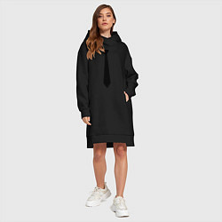 Женское худи-платье Галстук, цвет: черный — фото 2