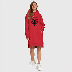 Женское худи-платье Кукрыниксы, цвет: красный — фото 2