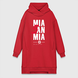 Женское худи-платье Bayern FC: Mia San Mia, цвет: красный