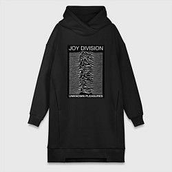 Женское худи-платье Joy Division: Unknown Pleasures, цвет: черный