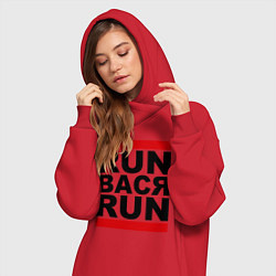 Женское худи-платье Run Вася Run, цвет: красный — фото 2