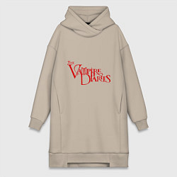 Женское худи-платье The Vampire Diaries, цвет: миндальный