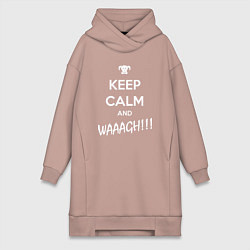 Женская толстовка-платье Keep Calm & WAAAGH