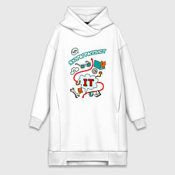 Женская толстовка-платье Я ж программист