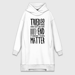 Женское худи-платье Linkin Park: Tried so Hard, цвет: белый