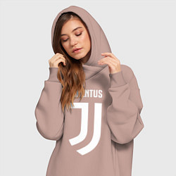 Женское худи-платье FC Juventus, цвет: пыльно-розовый — фото 2