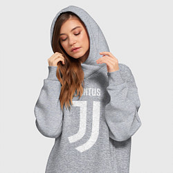Женское худи-платье FC Juventus, цвет: меланж — фото 2