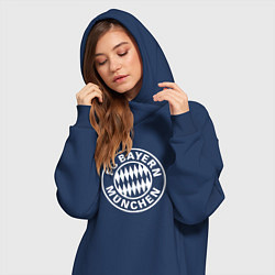 Женское худи-платье FC Bayern Munchen, цвет: тёмно-синий — фото 2