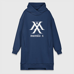 Женское худи-платье Monsta X, цвет: тёмно-синий