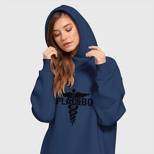 Женская толстовка-платье Placebo / Тёмно-синий – фото 3