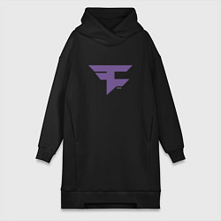 Женское худи-платье Faze Clan Ultraviolet, цвет: черный