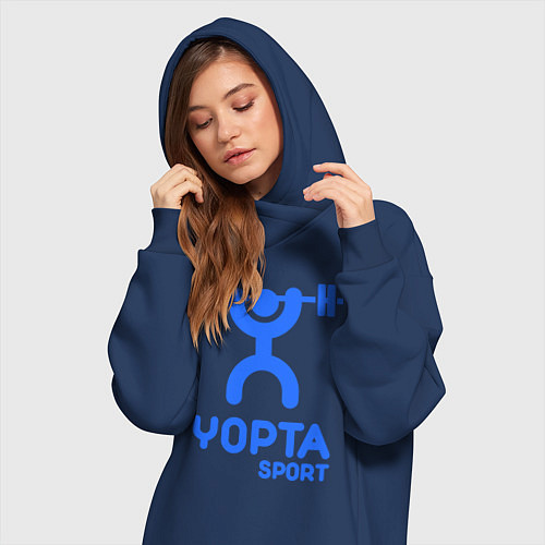 Женская толстовка-платье Yopta Sport / Тёмно-синий – фото 3
