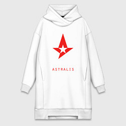 Женское худи-платье Astralis - The Form, цвет: белый