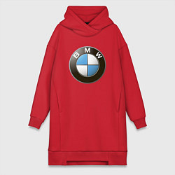 Женское худи-платье BMW, цвет: красный