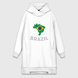 Женская толстовка-платье Brazil Country