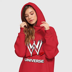 Женское худи-платье WWE universe, цвет: красный — фото 2