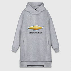 Женская толстовка-платье Chevrolet логотип