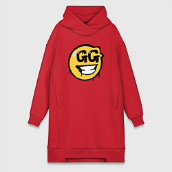 Женское худи-платье GG Smile, цвет: красный