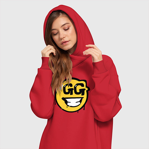 Женская толстовка-платье GG Smile / Красный – фото 3