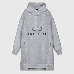 Женское худи-платье Logo Infiniti, цвет: меланж