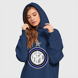 Женское худи-платье Inter FC, цвет: тёмно-синий — фото 2