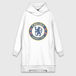 Женское худи-платье Chelsea FC, цвет: белый