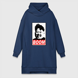 Женское худи-платье BOOM: Kim Chen Eun, цвет: тёмно-синий