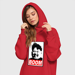 Женское худи-платье BOOM: Kim Chen Eun, цвет: красный — фото 2