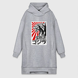 Женская толстовка-платье Godzilla Poster