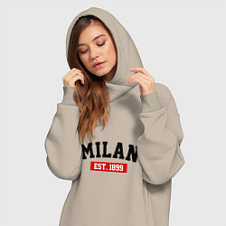 Женское худи-платье FC Milan Est. 1899, цвет: миндальный — фото 2