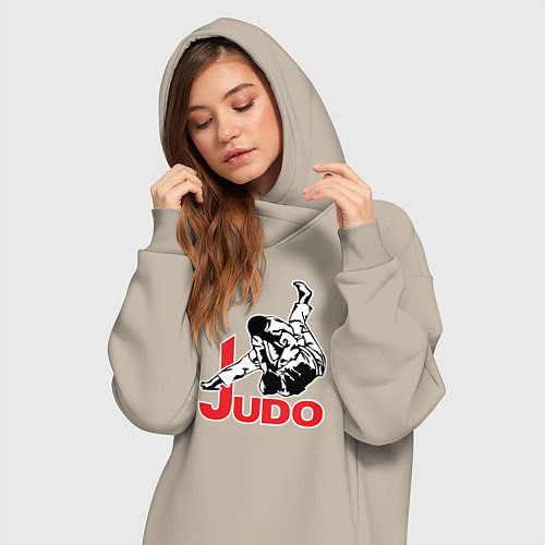 Женская толстовка-платье Judo Master / Миндальный – фото 3