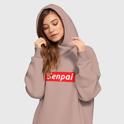 Женское худи-платье Senpai Supreme, цвет: пыльно-розовый — фото 2