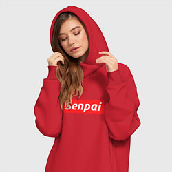 Женское худи-платье Senpai Supreme, цвет: красный — фото 2