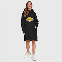 Женское худи-платье LA Lakers, цвет: черный — фото 2