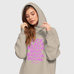 Женское худи-платье Click Clack Black Pink, цвет: миндальный — фото 2