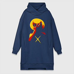 Женское худи-платье Going to new world, цвет: тёмно-синий