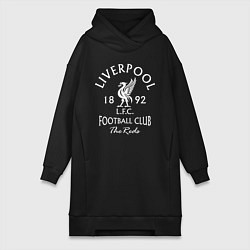Женское худи-платье Liverpool: Football Club, цвет: черный