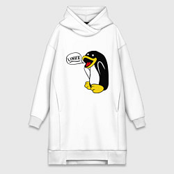 Женская толстовка-платье Пингвин: Linux