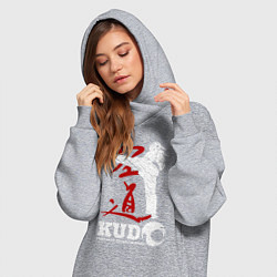 Женское худи-платье Kudo, цвет: меланж — фото 2